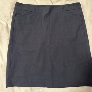Theory navy midi skirt